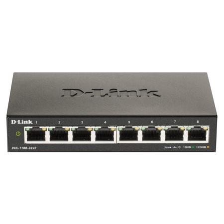 Switch Gestionable D-Link DGS-1100-08V2 8 Puertos/ RJ-45 10/100/1000