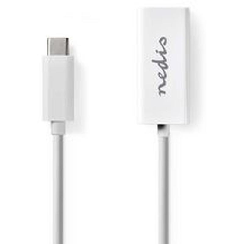 Nedis USB-C-Adapterkabel Type-C M-RJ45 (8P8C) F 0.2m WH