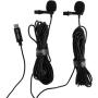 Boya Duo Clip-On Lavalier Microphone BY-M3D For USB-C