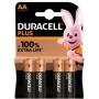 Duracell Alkaline Plus AA Battery 4 Pack