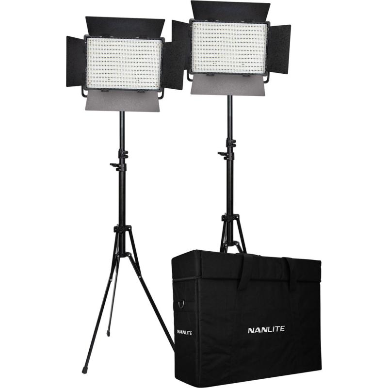Nanlite 1200-CSA Dual Kit (w/ Case &amp;amp; Light Stand)