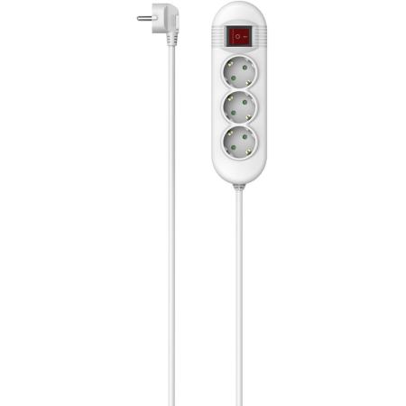 Hama Power Strip 3-FOLD Switch Opt Schakelaarpositie 1.4 M White