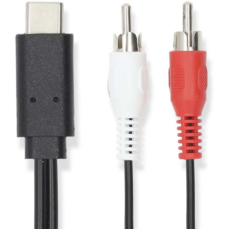 Nedis USB-C Adapter USB 3.2 Gen 1 USB-C Male 2X RCA Male 1.00 M Round
