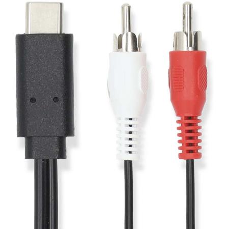 Nedis USB-C Adapter USB 3.2 Gen 1 USB-C Male 2X RCA Male 1.00 M Round