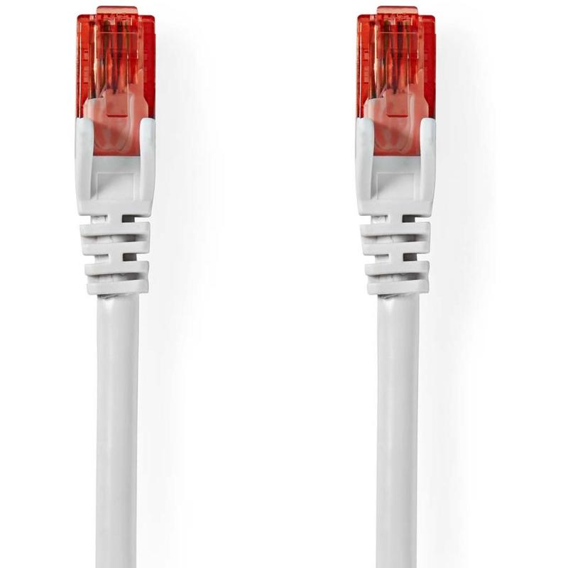 Nedis CAT6 Network Cable RJ45 Male RJ45 Male U/UTP 0.50 M Round PVC White Label