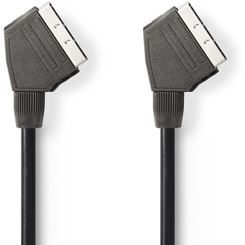 Nedis Scart-Cable Scart Male Nickled  480p 1.50 M Round PVC Black Label