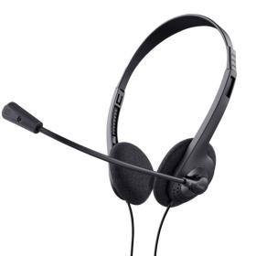 Auriculares Trust Chat Headset 24659/ con Micrófono/ Jack 3.5/ Negros