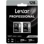 Lexar Pro SDXC 1667X 128GB Global 2 Pack