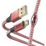 Hama USB-Cable Reflectief USB-A To Micro-USB 1.5 M Red