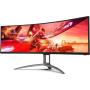 Monitor Gaming Ultrapanorámico Curvo AOC Agon AG493UCX2 48.8'/ Dual QHD/ 1ms/ 165Hz/ VA/ Multimedia/ Negro