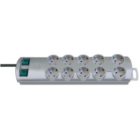 Brennenstuhl Power Strip Primera-Line 10-FOLD 2.00 M Silver - Geaard Type F