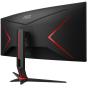 Monitor Gaming Ultraparonámico Curvo AOC CU34G2XP/BK 34'/ WQHD/ 1ms/ 180Hz/ VA/ Negro