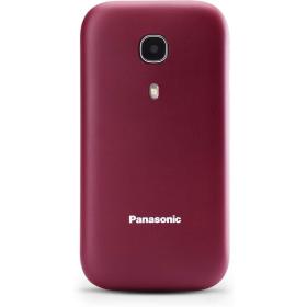 Teléfono Móvil Panasonic KX-TU400EXR para Personas Mayores/ Rojo Granate