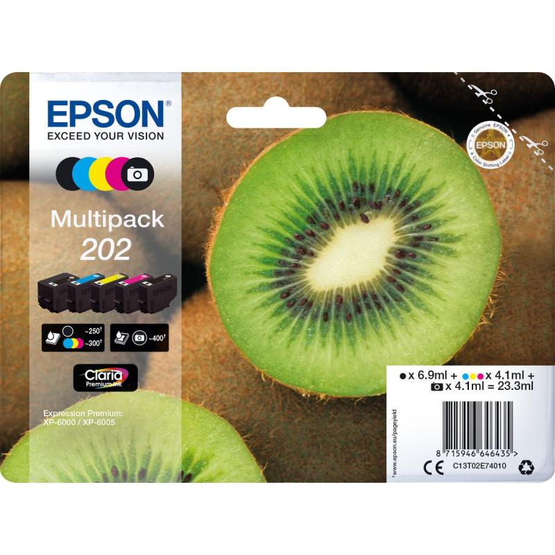 Epson 202 5-Multipack Clara Prem Kiwi T02E74010