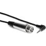 Hosa XVS-101F Camc.mic.cable XLR3F To R-Angle 3.5mm TRS 1FT