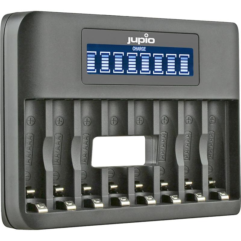 Jupio USB 8-SLOTS Octo Battery Charger LCD