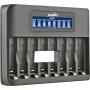 Jupio USB 8-SLOTS Octo Battery Charger LCD