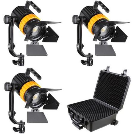 Falcon Eyes Bi-Colour Mini LED Fresnel Set P-5AD-K3