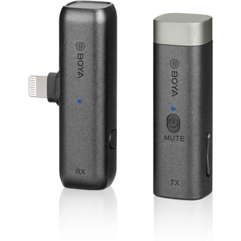 Boya BY-WM3D Wireless Mic w/ LGHTNG +3.5mm TRS/TRRS Adapters