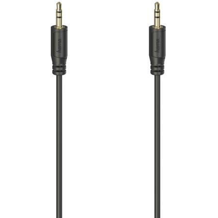 Hama Audiocable Flexi-Slim 3.5mm Plug Gold Plated Black 0.75m