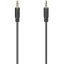 Hama Audiocable Flexi-Slim 3.5mm Plug Gold Plated Black 0.75m