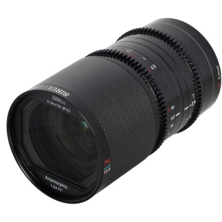 Sirui 75mm T2.9 Neutral Flare 1.6X FF Anamorphic E Mount (Carbon Fiber)