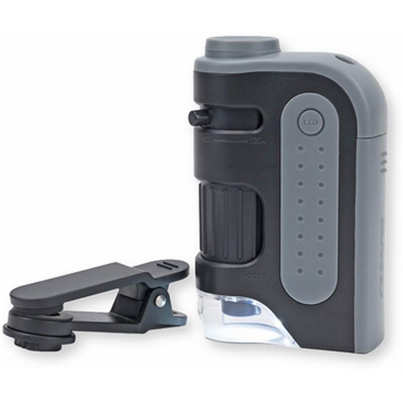 Carson Handmicroscope MM-300 MicroBrite Plus 60-120x with Smartphone Adapter