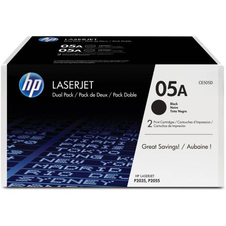 HP 05A LaserJet Cartridgecartridge Black SC2-pack CE505D