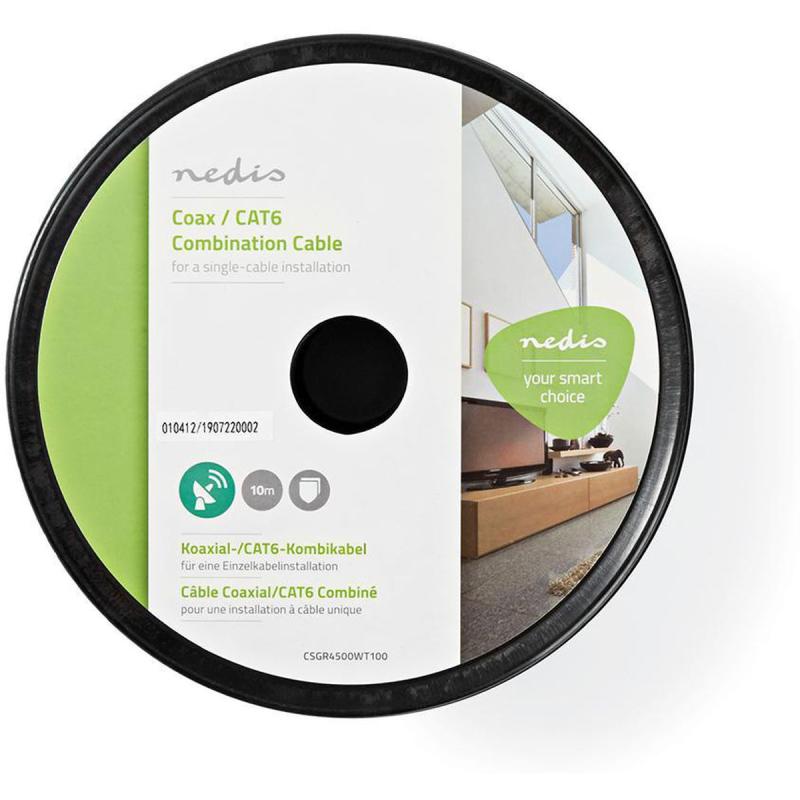 Nedis COAX- / CAT6-Combination Cable | 10.0 M
