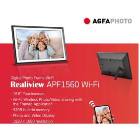 Agfa Agfaphoto Digital WiFi Photo Frame 15 inch Black