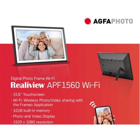 Agfa Agfaphoto Digital WiFi Photo Frame 15 inch Black