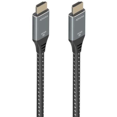 Cable HDMI 2.1 8K Aisens A150-0877/ HDMI Macho - HDMI Macho/ 7m/ Gris y Negro