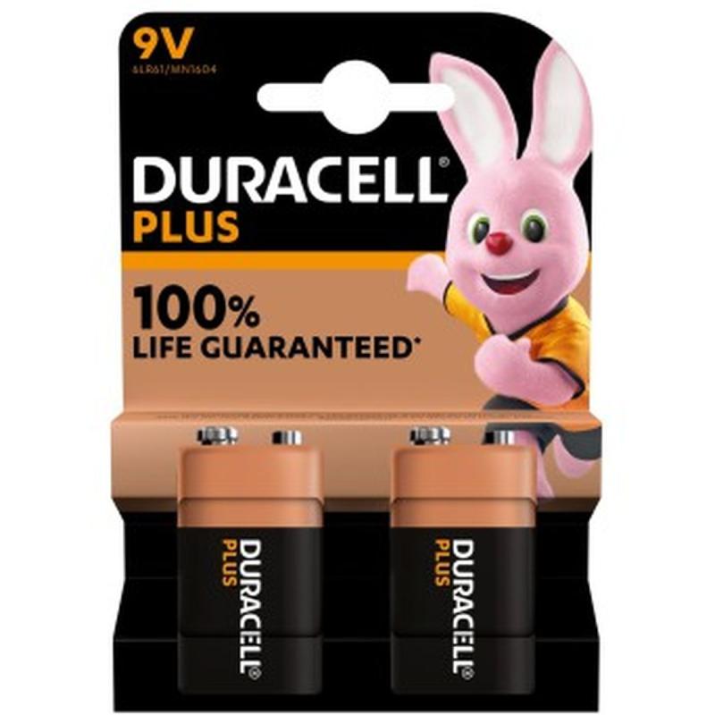 Duracell Alkaline Plus Battery 9 Volt 2 Pack