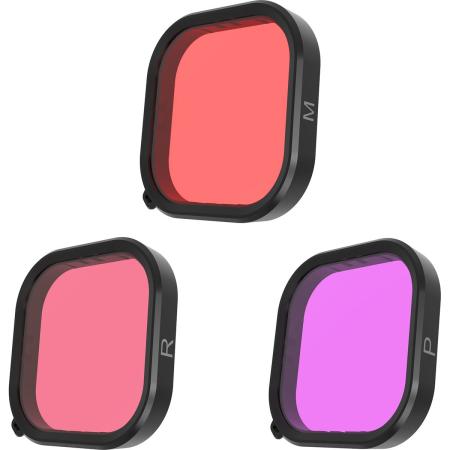 Telesin Duik-Filters For GoPro 9/10/11/12 Red/Pink/Magenta