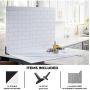 V-Flat World White Subway Tile/Ebony Subway Tile