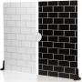 V-Flat World White Subway Tile/Ebony Subway Tile - XL
