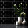 V-Flat World White Subway Tile/Ebony Subway Tile - XL