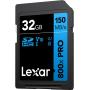 Lexar SDXC 800X Pro Blue Series 32GB UHS-1 V10 - Read 150MB/s