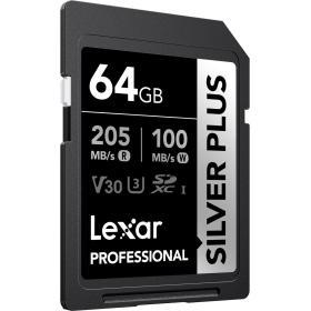 Lexar SD Silver Plus UHS-1 64GB V30 R205/W150MB/s