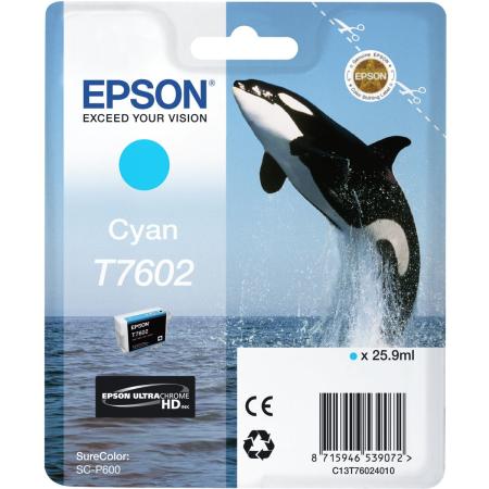 Epson T7602 Ink Cartridge Cyan High Capacity 25.9ml