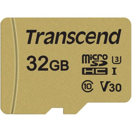 Transcend MicroSDHC 32GB UHS-I U3 MicroSD w/ Adapter MLC