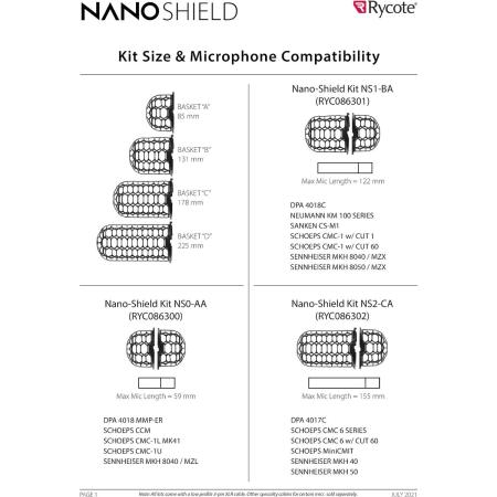 Rycote Nano Shield Kit NS2-CA