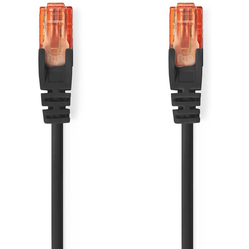 Nedis CAT6-CABLE RJ45 Male RJ45 Male U/UTP 0.30m Round PVC Black Label