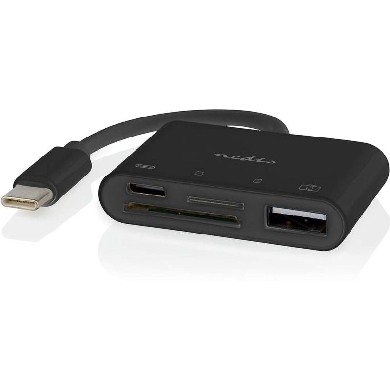 Nedis USB-Hub 1X USB-C 1X USB A 1X USB-C 4-Ports USB 2.0 USB Powered (Micro)SD