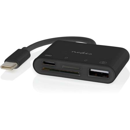 Nedis USB-Hub 1X USB-C 1X USB A 1X USB-C 4-Ports USB 2.0 USB Powered (Micro)SD