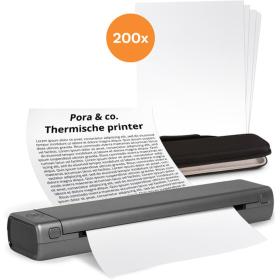 Pora&amp;Co Thermal Printer - Portable Printer-Grey