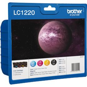 Brother LC-1220 4-COLOUR SC 4 X EX Alarm LC1220VALBP