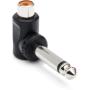 Hosa GPR-123 Right-Angle Adaptors RCA To 1/4 In TS 2 PC