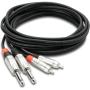 Hosa HPR-003x2 Pro St.int.con Dual Rean 1/4IN TS To RCA 3FT