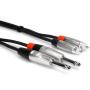 Hosa HPR-003x2 Pro St.int.con Dual Rean 1/4IN TS To RCA 3FT